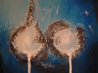 &#039;Let it flow&#039; Mixed media on canvas (30cm X 30cm)  SOLD