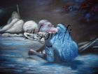 &#039;Controversy&#039;   Acrylic on canvas  (50cm x 70cm)