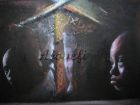 &#039;My brother&#039;s keeper&#039;  Mixed media on canvas (60cm X 80cm)  SOLD